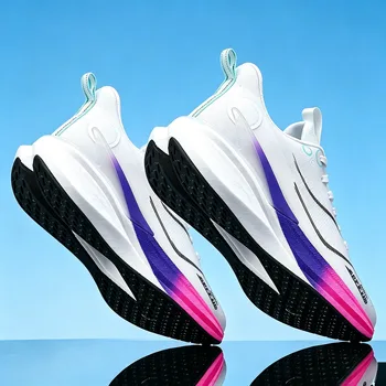 2026 Summer Hot-Selling Men's Running Shoes, Ultra-Light Cushioning Rebound Running Shoes for Teenagers, Versatile for Both Men and Women, True Carbon Plate Technology Sports Shoes, Non-Slip Casual Shoes, Trendy Couple Running Shoes, Non-Slip and Wear-Resistant, Suitable for Various Terrains, Fitness Exercise Shoes