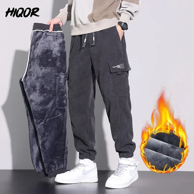 스타일과 편안함의 완벽한 조화: HIQOR 남성용 겨울 플리스 캐주얼 바지