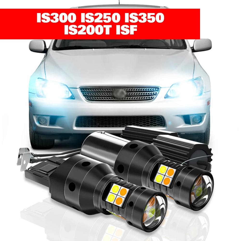 

For Lexus IS300 IS250 IS350 IS200T IS F 2001-2017 Accessories 2pcs LED Dual Mode Turn Signal+Daytime Running Light DRL 2006 2008