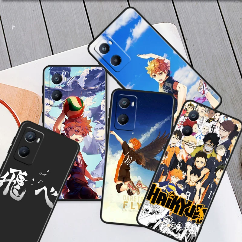 Haikyuu чехол для телефона аниме для OPPO A96 AA94 A93 A77S A76 A74 A73 A72 A57S A757E AX7 A1K 2022 2020 черный чехол