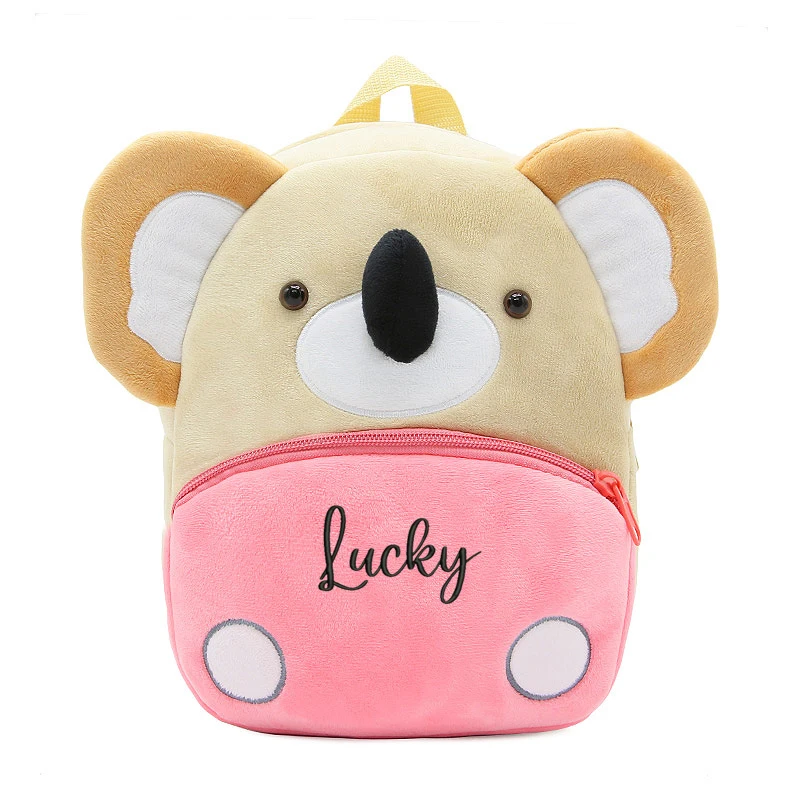 Personalized Koala Children's Backpack Customized Name Baby Kindergarten Plush Animal