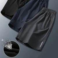 Shorts d'été pour hommes en soie glacée, séchage rapide, respirants, pour la course, la gym, la plage, le fitness, le jogging, vêtements de sport décontractés et frais 5