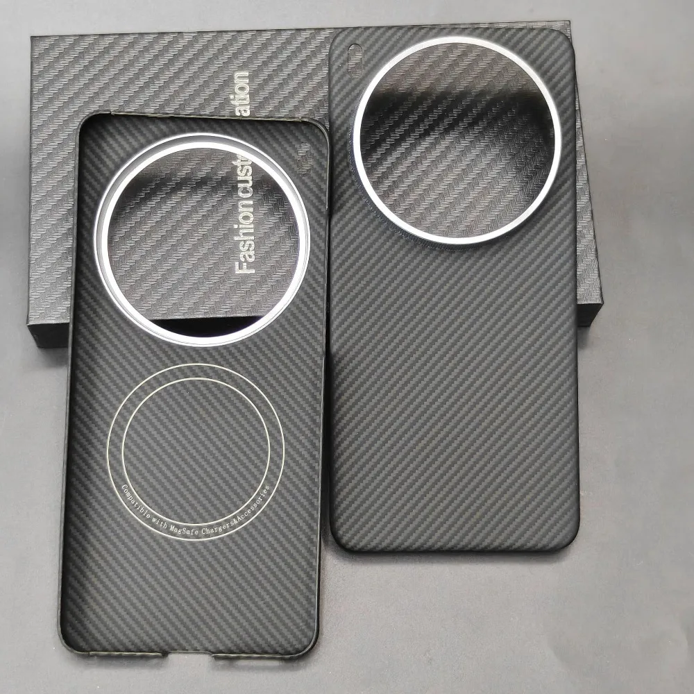 Premium Real Carbon Fiber Magnetic Phone Case – Sleek Aramid Fiber Cover with MagSafe Compatibility