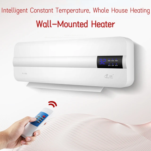 220V Heater Energy-saving Wall-mounted portable Air Conditioner HeaterFan  Home Dormitory Timing Free Installation Remote Control - AliExpress
