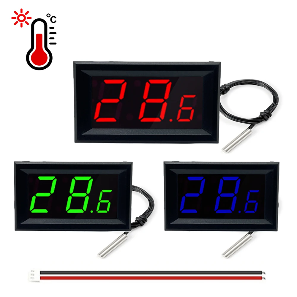 DC12VMiniDigitalLEDThermometerforCarTemperatureMonitorPanel