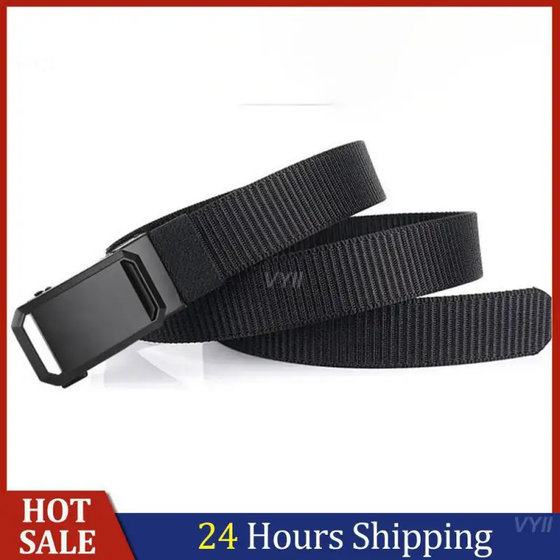 

Versatile Belt Quick Penetration Adjustable Mens Belt Outfit Imitation Nylon Belt No Slip Buckle Reliable Canvas Strap Work Belt