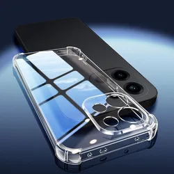 Shockproof Silicone Phone Case with Transparent Soft Lens Protective Back Cover for OnePlus Nord 6 (Clear)