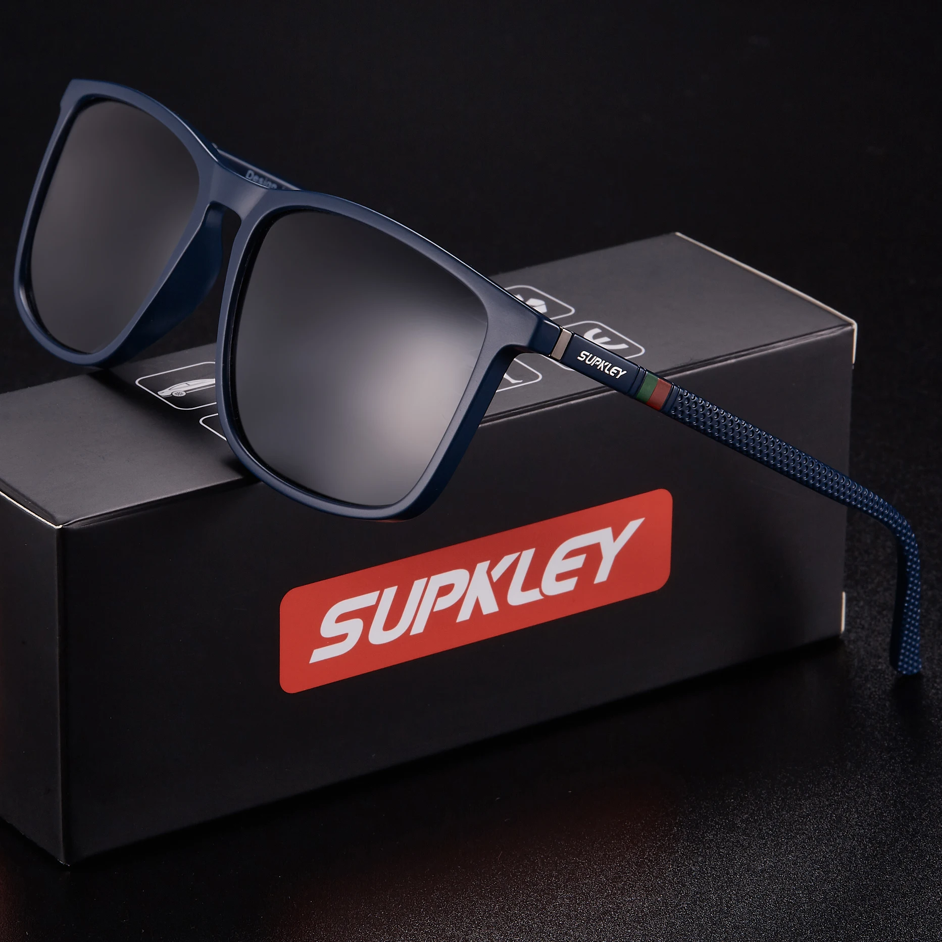 SUPKLEY Поляризационные Квадратные Солнцезащитные Очки Для Мужчин Спортивные