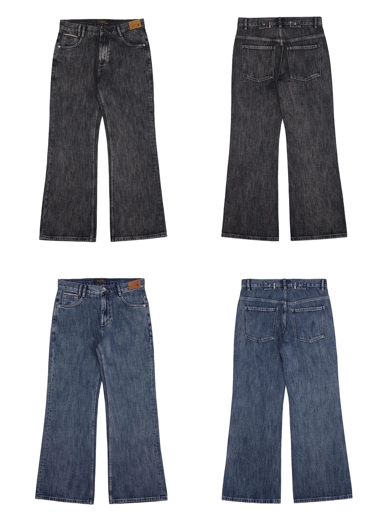 Second Order Men's Bootcut Jeans Selvedge Denim Slight Flare Pants Relaxed Fit 5