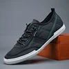 Loafers Walking Men Shoes Men Casual Shoes 2021 Spring Lace-up Sweat-Absorbant Breathable New Casual Canvas Sneakers 3
