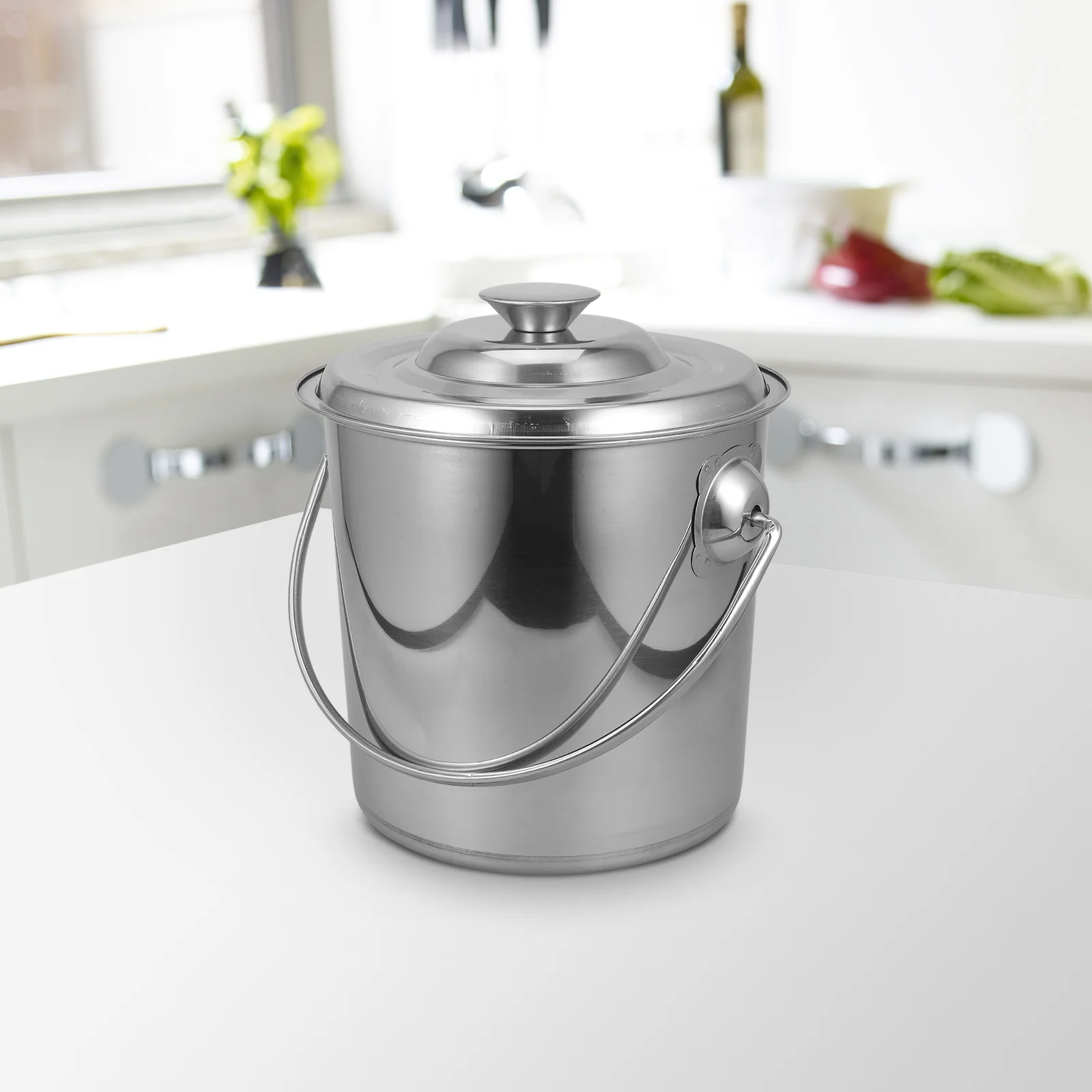 

Pail Multifunctional Bucket Storage For Rice Water Soup Pot Metal Barrel Stainless Steel