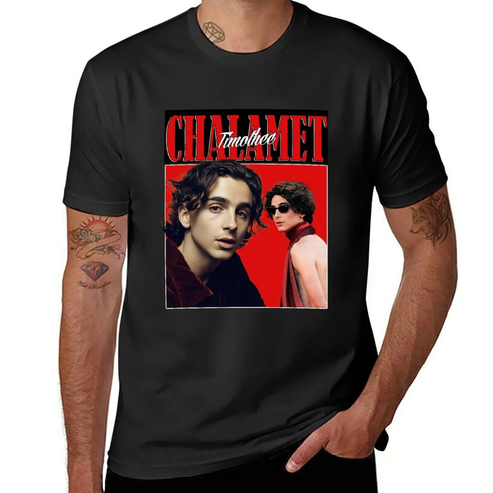 

New Timothee Chalamet Pedro Pascal Cursed Fan Collage T-Shirt Short t-shirt quick drying t-shirt Blouse t shirts for men