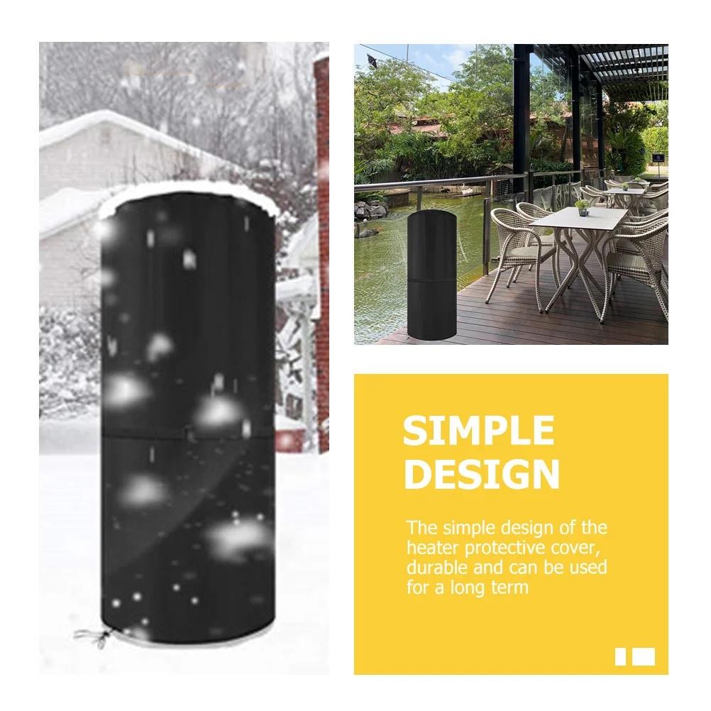 Heater Cover Patio Accessories Coversp Black Portable Outdoor Protective Bag with Zipper Radiator Winter for Radiators