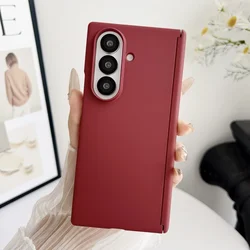 Matte Slim Shockproof Hinge Phone Case with Durable Connection Cover - Galaxy Z Fold 8 Ultra (Red)