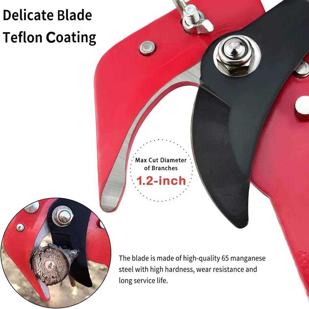 High-Altitude Branches Trimmer Labor-Saving High Altitude Three Pulley Pruning Scissors Branches Cutter Fruit Pick Cutting Tools