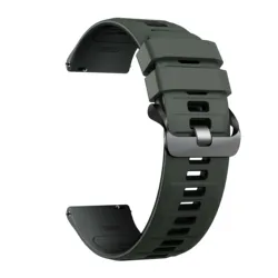 Sports Silicone Watch Band Replacement, 20mm/22mm Strap - Durable & Comfortable Fit - 20mm (DGreen Grey)