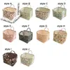 Pastoral Style Fabric Storage Basket Washable Stackable Underwear Debris Organizing Frame Foldable Sundries Storage Organizer 6