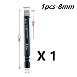 Professional Hexagonal Shank Diamond Drill Bit for Granite and Porcelain - Sharp Hole Cutter (5 - 16mm) (8mm)