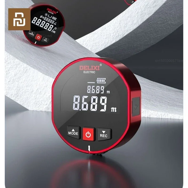 

Youpin DELIXI Rangefinder Tape Measure Roller Electronic Rule High Precision Flat Curved Arc Household Distance Laser Measure