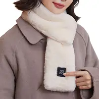 Electric Heated Scarf USB Charging Soft Heating Neck Wrap Winter Electric Scarf with 3 Temperature Settings for Women