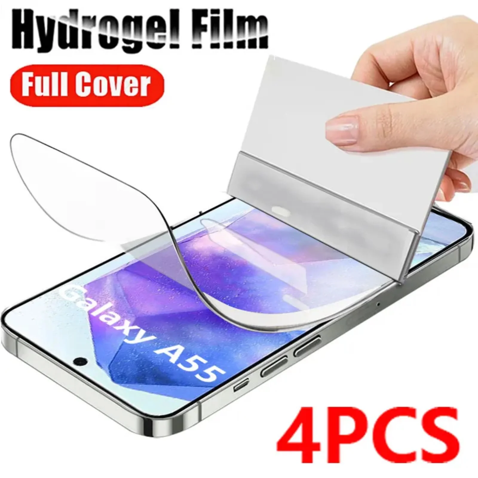 

4PCS Hydrogel Film For Samsung Galaxy A55 A54 A53 A52S 5G A14 A32 A22 A13 A73 S22 Ultra S21 S20 FE S22 S23 Ultra Protector Film