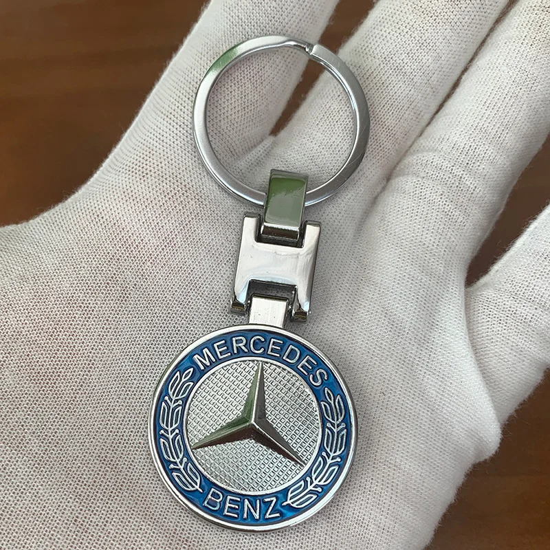 1Pcs Car Emblem Keychain Metal Key Ring Accessories For Mercedes