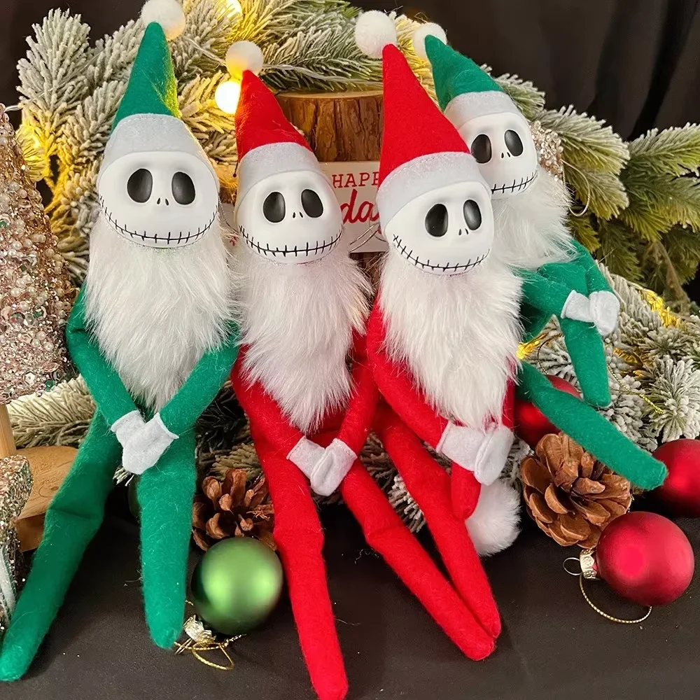 Happy Christmas Cute Elf Doll Plush Toys Pendant Xmas Tree Ornament Gift Happy New Year Novelty Naughty Boy Ghost Elf Doll christmas decorations assembled toys elf car pendant