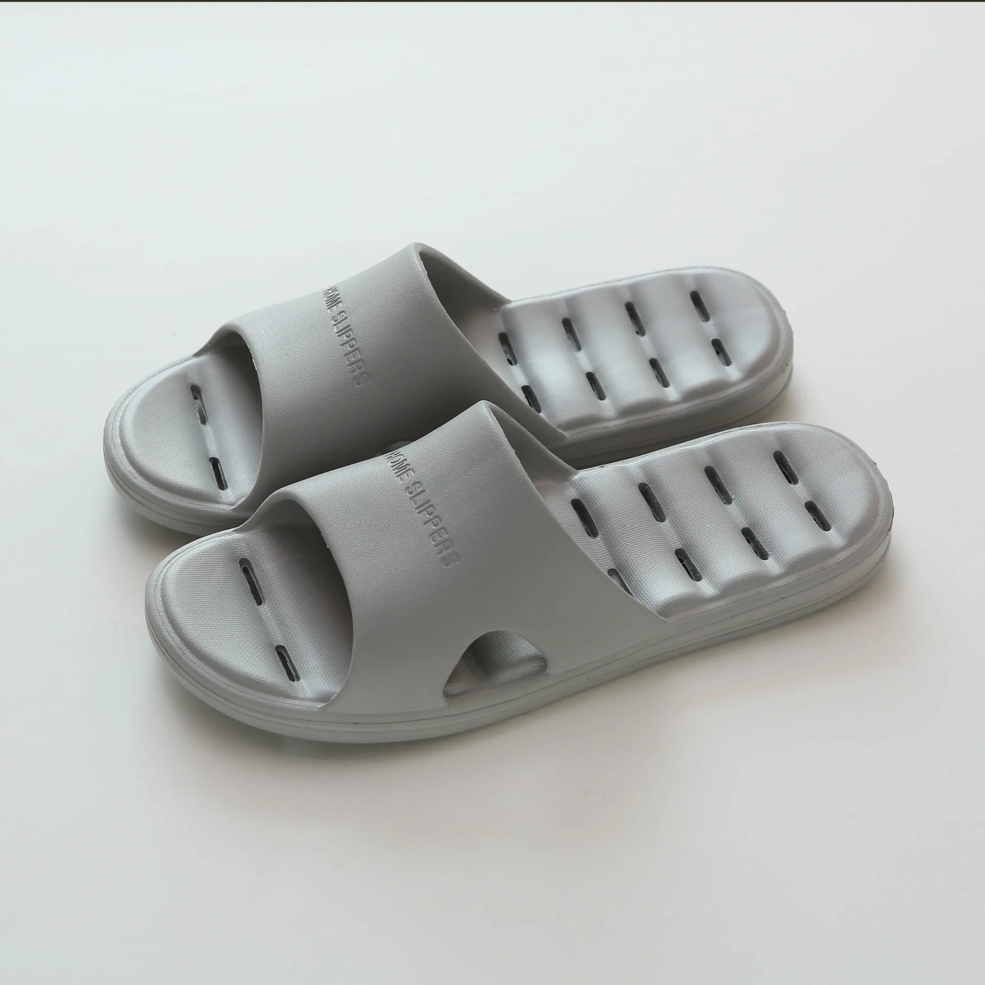 Women's Men PU Square Head Flat Bottom Home Slippers Hollow Out Casual Sweet Lightweight Breathable Flat Bath Slippers Shoes