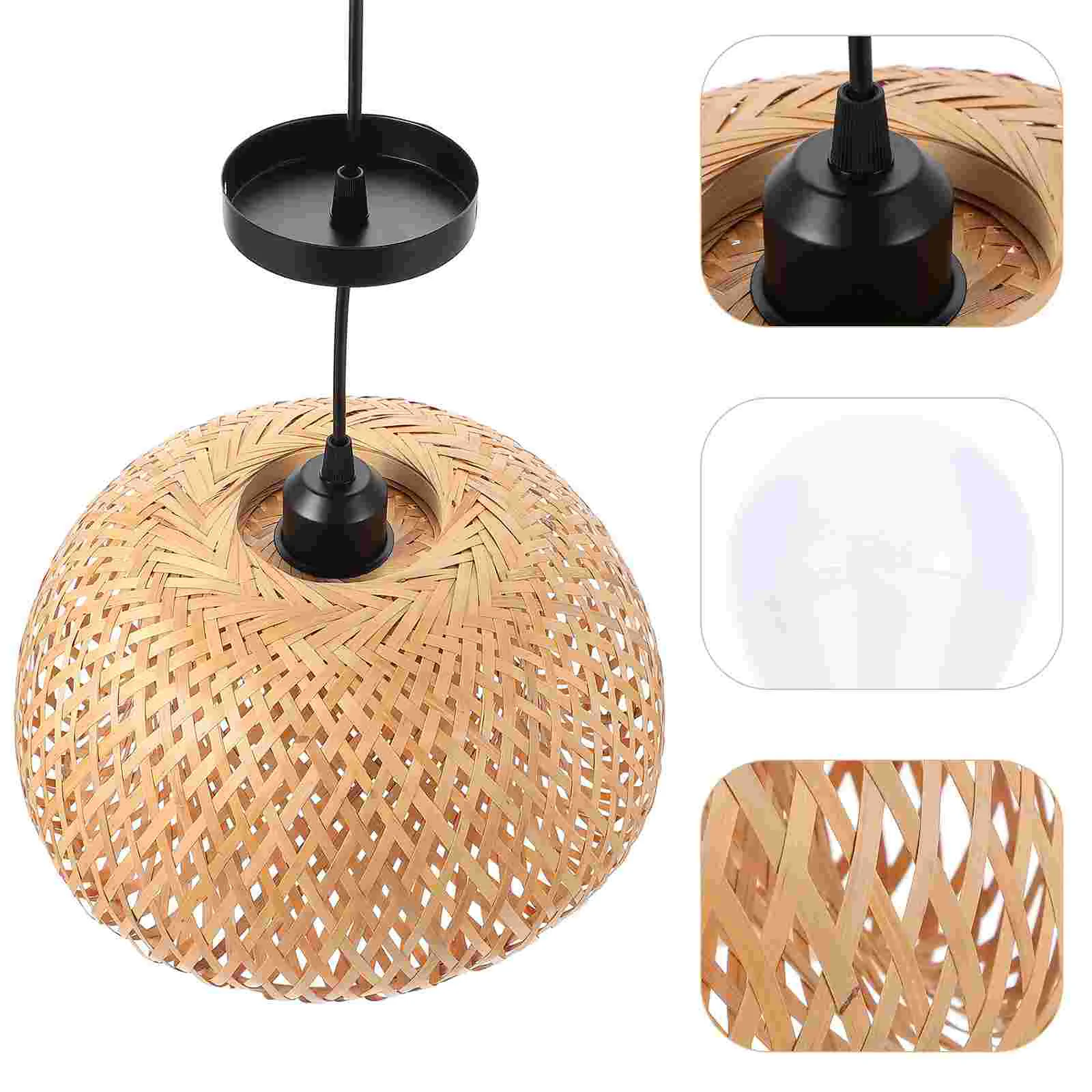 

Домашняя люстра, декоративный потолочный светильник в пасторальном стиле, Плетеный бамбуковый подвесной китайский светильник