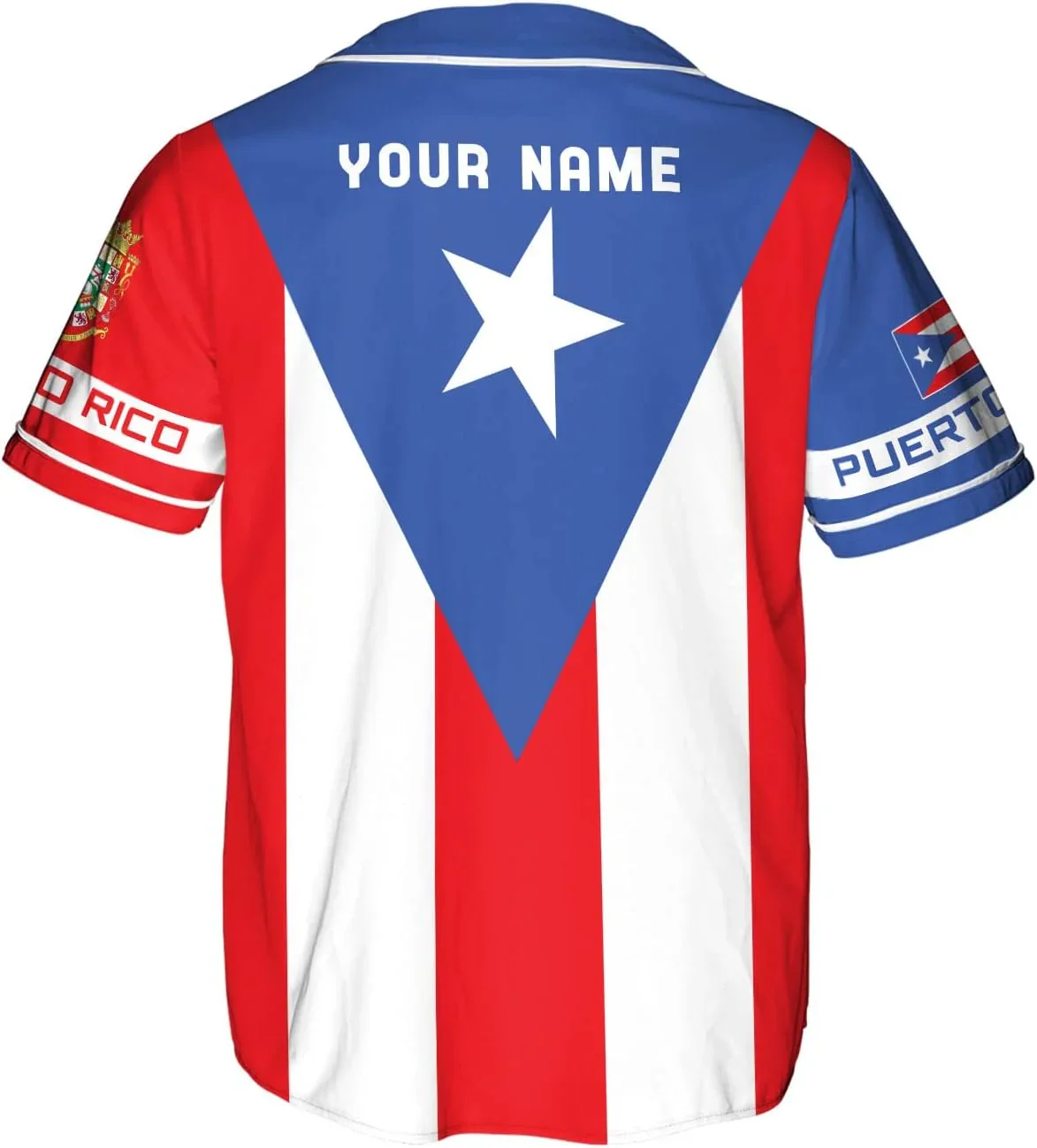 Passen Sie den Namen an, Puerto Rico-Flagge und Wappen, 3D-gedruckt, modisches Herren-Baseball-Shirt, Sommer, Straße, Unisex, Baseball-Trikot KZ23 – Detail 23