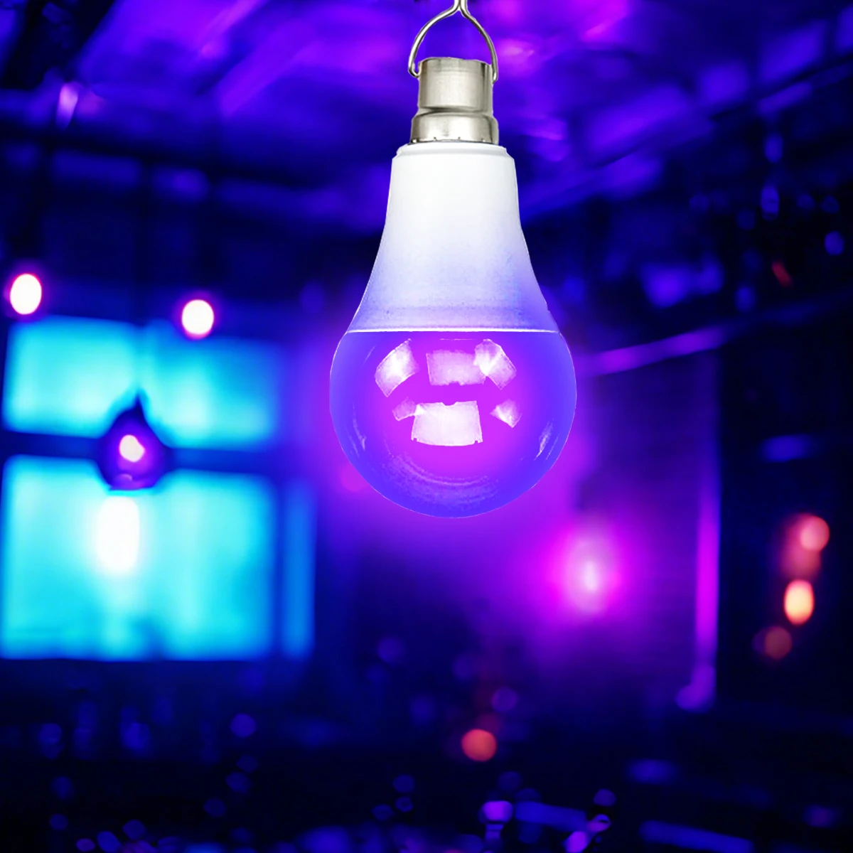 USB-Powered UV Black Light Bulb with Switch for Fluorescent Party and Decorative Lighting