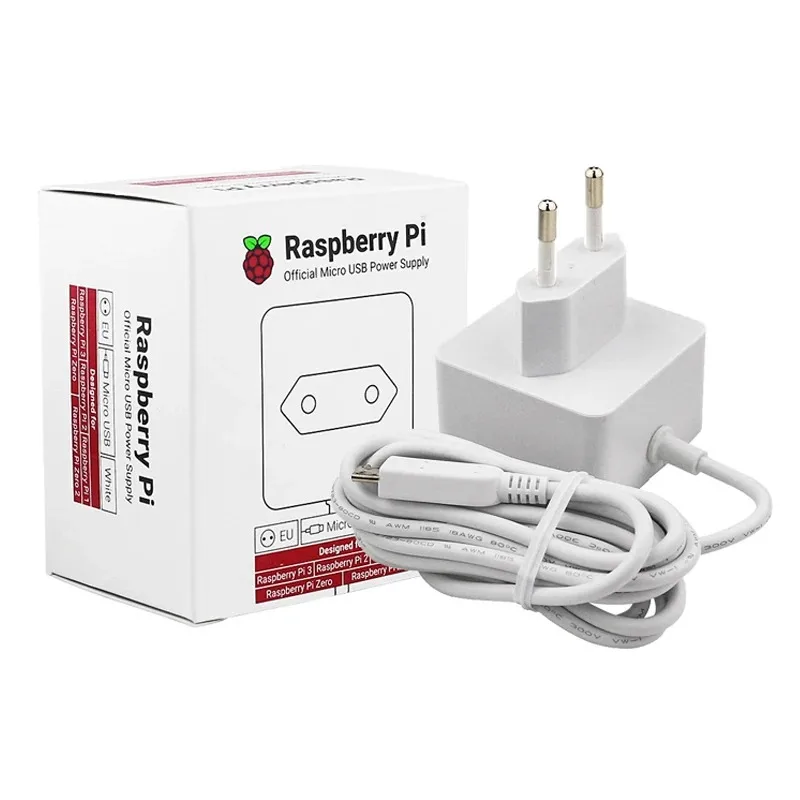 Power Adapter Official Raspberry Pi Micro USB 5.1V 2.5A 12.5W EU Plug For Raspberry Pi 3 3B+ 3B 2B Zero 2 W