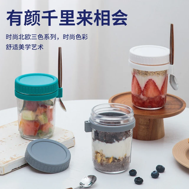 Breakfast On The Go Cups Cereal And Milk Container Airtight Food Storage Box  Sealed Transparent Crisper Cup-type Food Storage - AliExpress