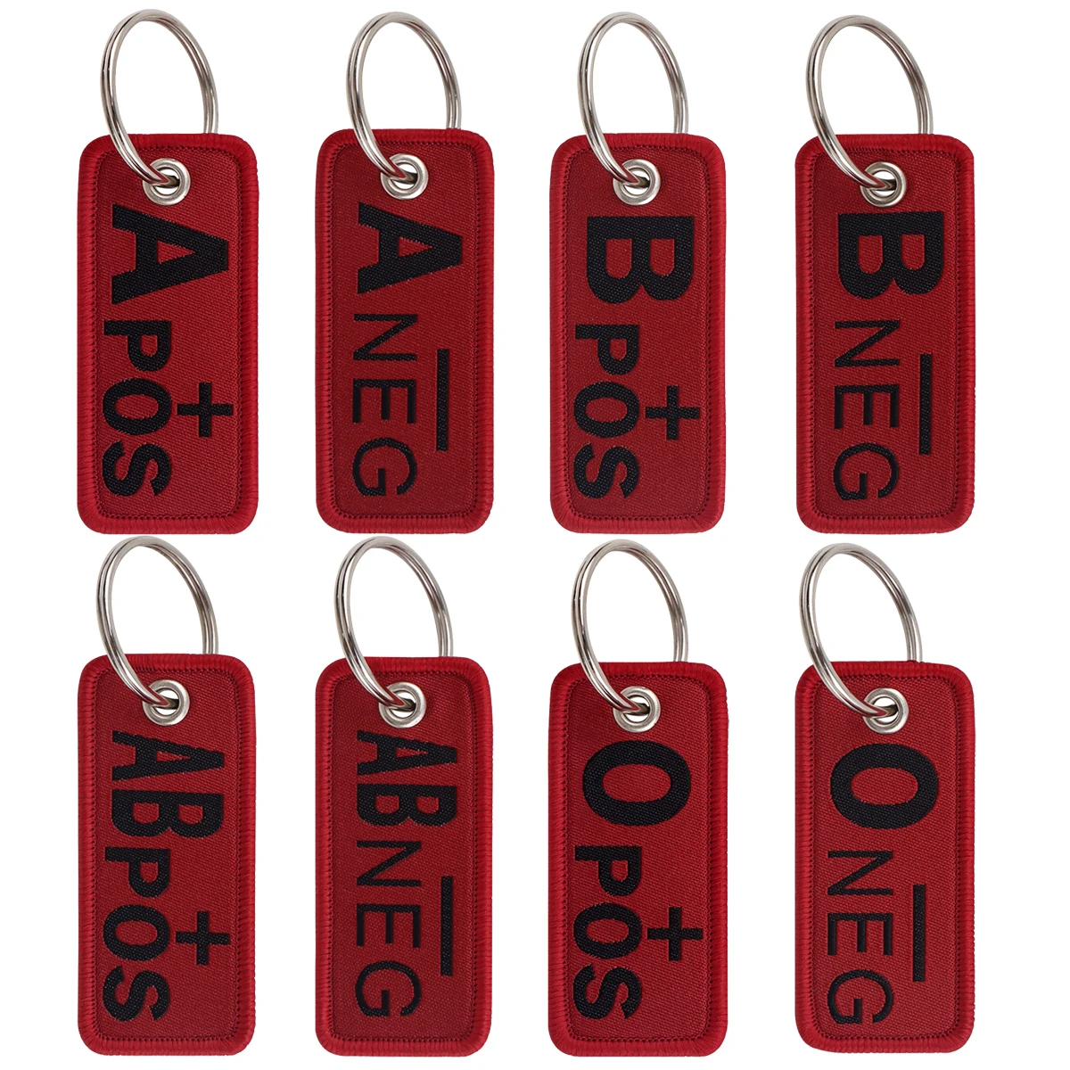 Embroidered Red Key Fob Keychain – Stylish Gift Accessory