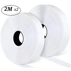 Versatile Self - Adhesive Hook & Loop Strips for DIY Crafts - White, Various Lengths and Widths (White 2meter)