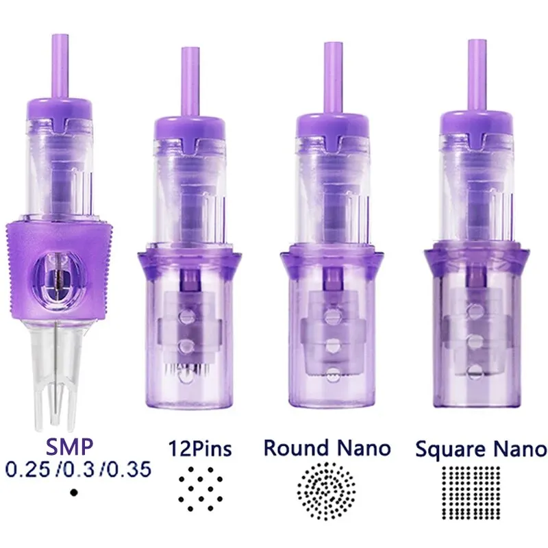 

20 шт. 12 контактов профессиональный универсальный картридж для татуировки SMP PMU головы нанозатенение татуировки микроблейдинг для перманентного макияжа инструмент