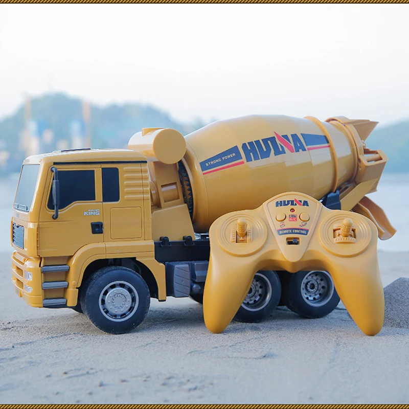 RTR HUINA 1/18 333 2.4G 6CH RC 무선 조종 콘크리트 믹서 트럭 트랙터 자동차 야외 장난감 남아용 선물 TH18041