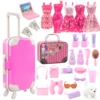 Doll Accessories Clothes Jewelry Luggage Suitcase Dollar Mini Plastic Toiletries Computer for 11.5 inch Barbiees BJD Glasses Toy 1