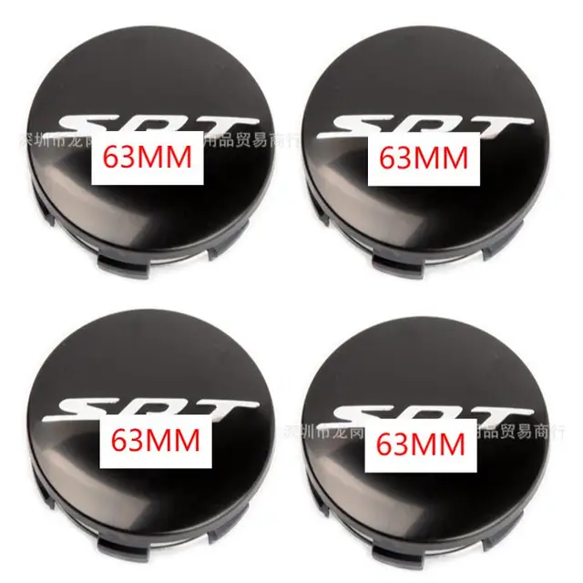 4PCS 63mm Wheels Center Hub Caps for D-odge SRT Caliber Challenger Journey Caravan Durango Nitro Car Wheel Cover Accessories black whit