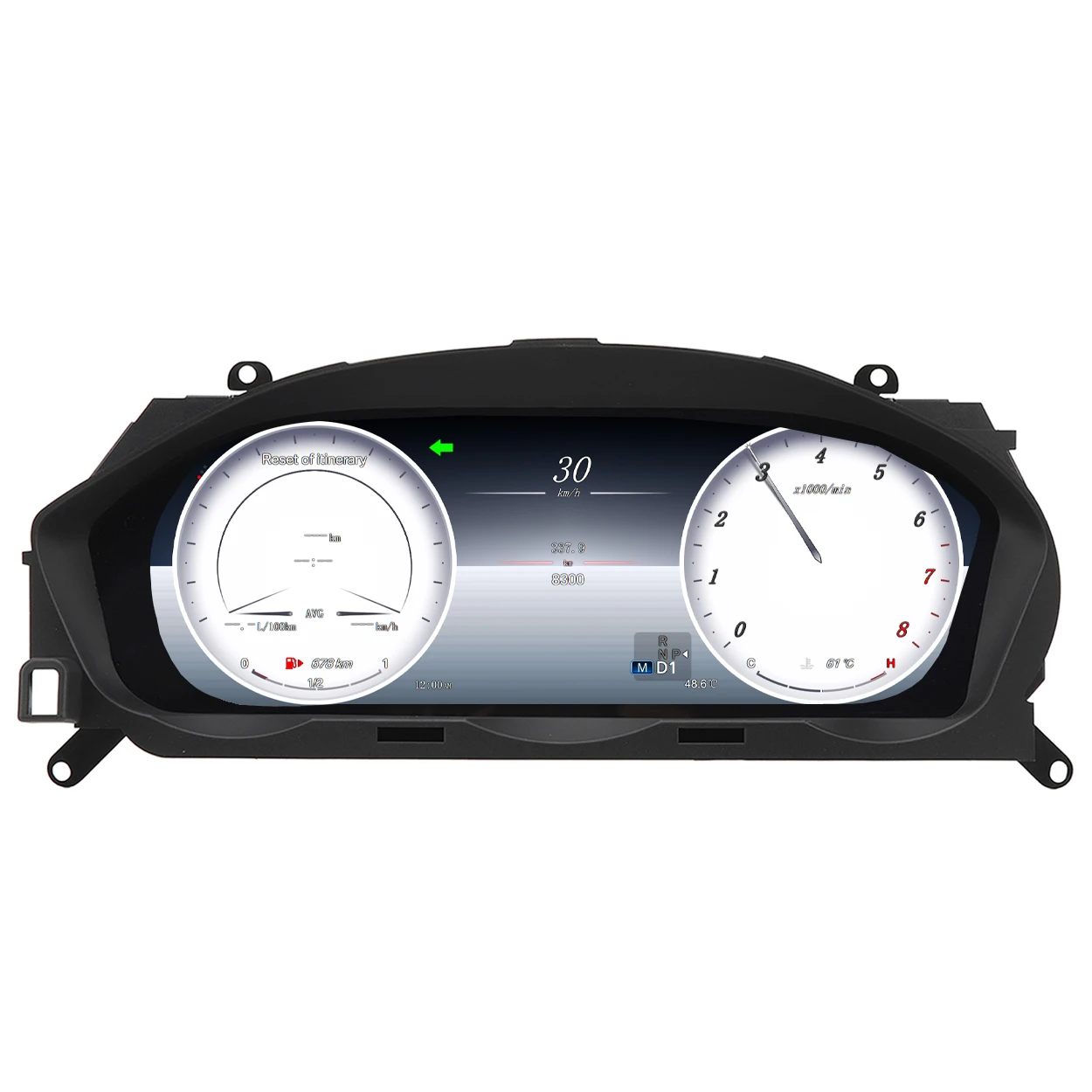Panel de instrumentos digital de 12,3 pulgadas para Mercedes Benz Clase C W204 NTG4.0 NTG4.5 2008-2014, velocímetro LCD, panel de salpicadero 5