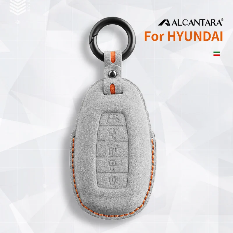 

Чехол для автомобильного ключа, замша Алькантара для Hyundai Creta I20 I30 IX35 Elantra greataccent Solaris Sonata Palisade Kona Keychian