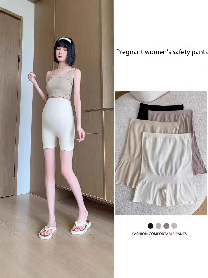 New Pregnant Women Shorts Pregnant Yoga Pants Safety Pants Anti-naked Women Anti-bacterial Crotch Belly Slimming
