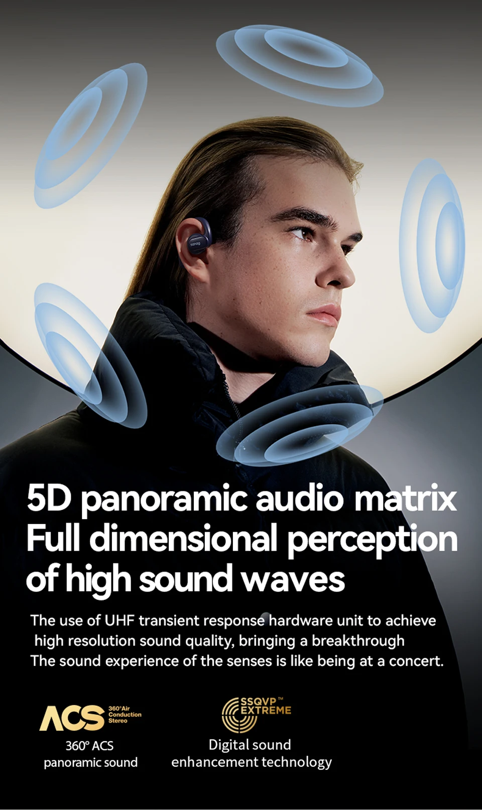 Sanag Z30S PRO Open-Ear Air Conduction True Wireless Earbuds description image 5