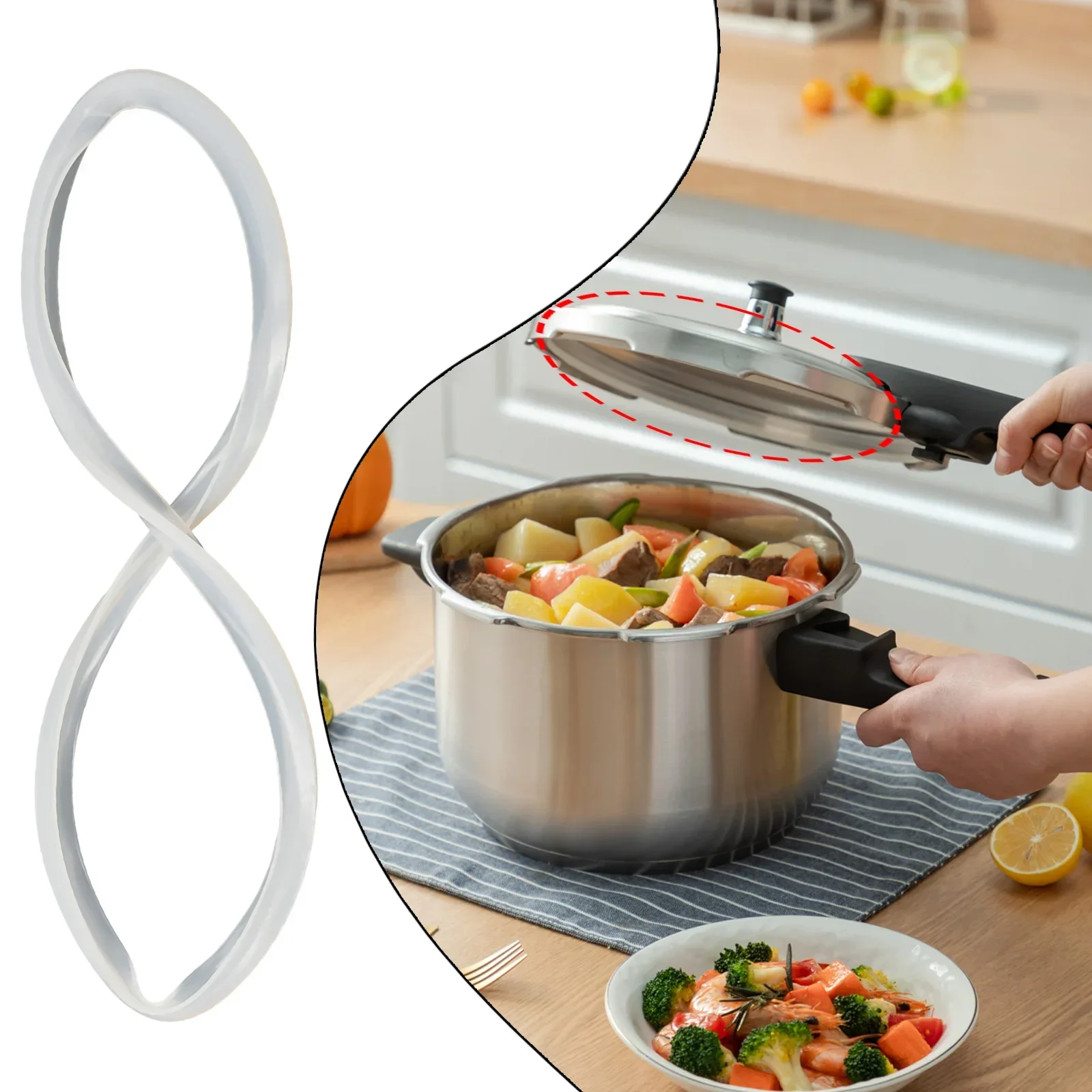 Joint D'étanchéité En Silicone Pour Autocuiseur - Diamètre 18 Cm - Résistant -30°C à 350°C - Lavable Au Lave-vaisselle