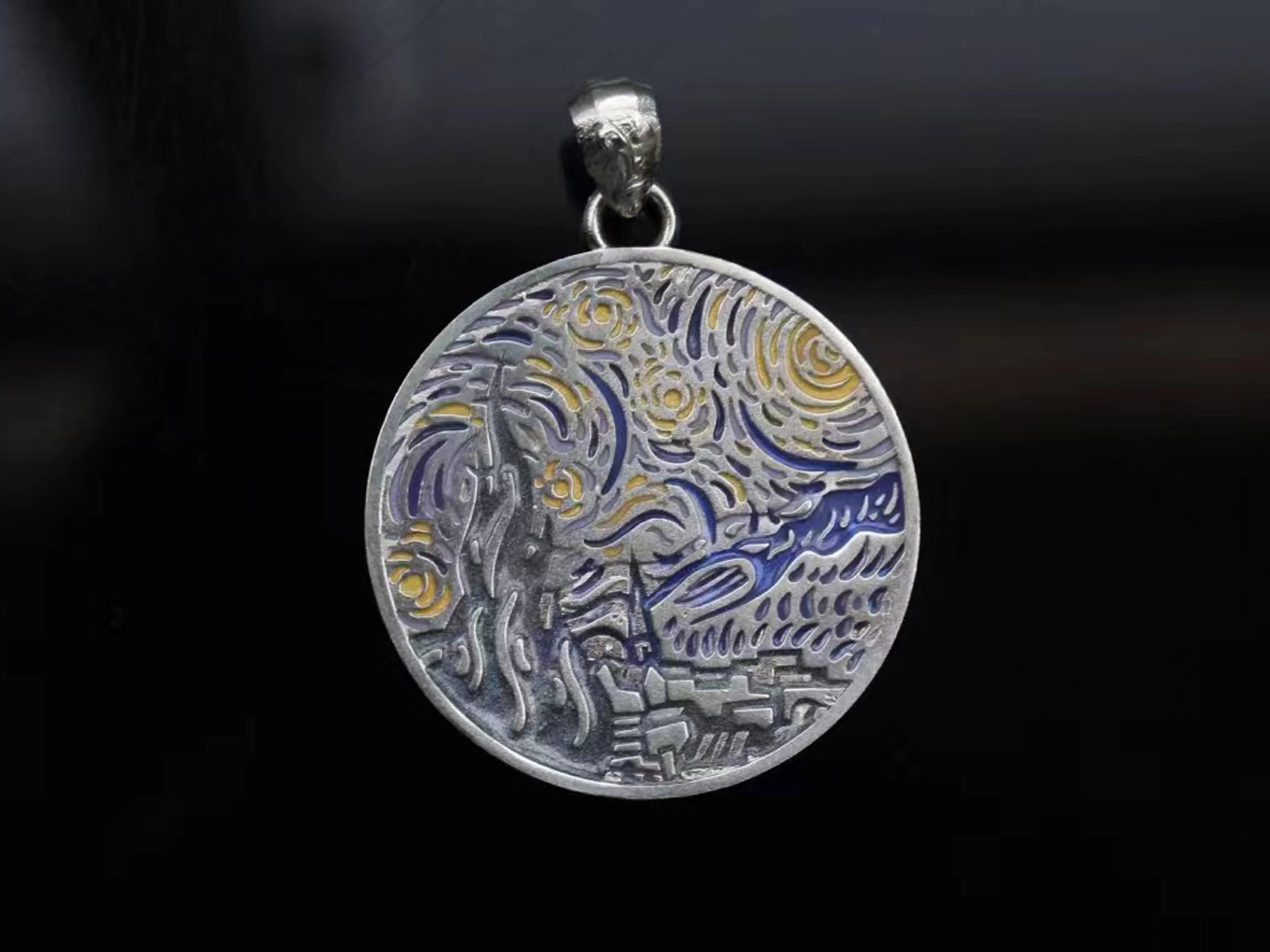 

S925 Silver Van Gogh · Starry Sky Pendulum