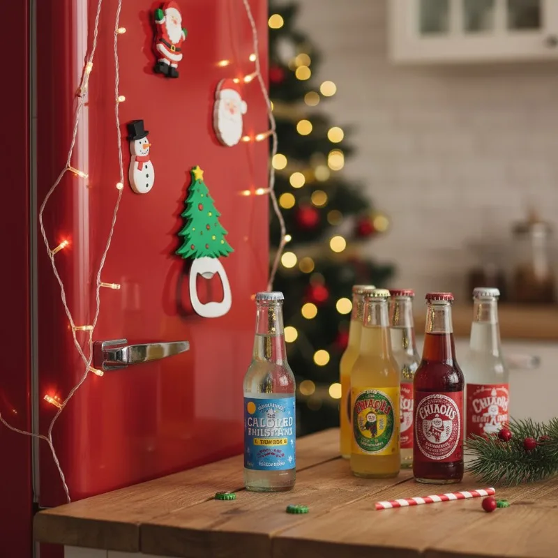 Silicone Stainless Steel Christmas Beer Bottle Openers