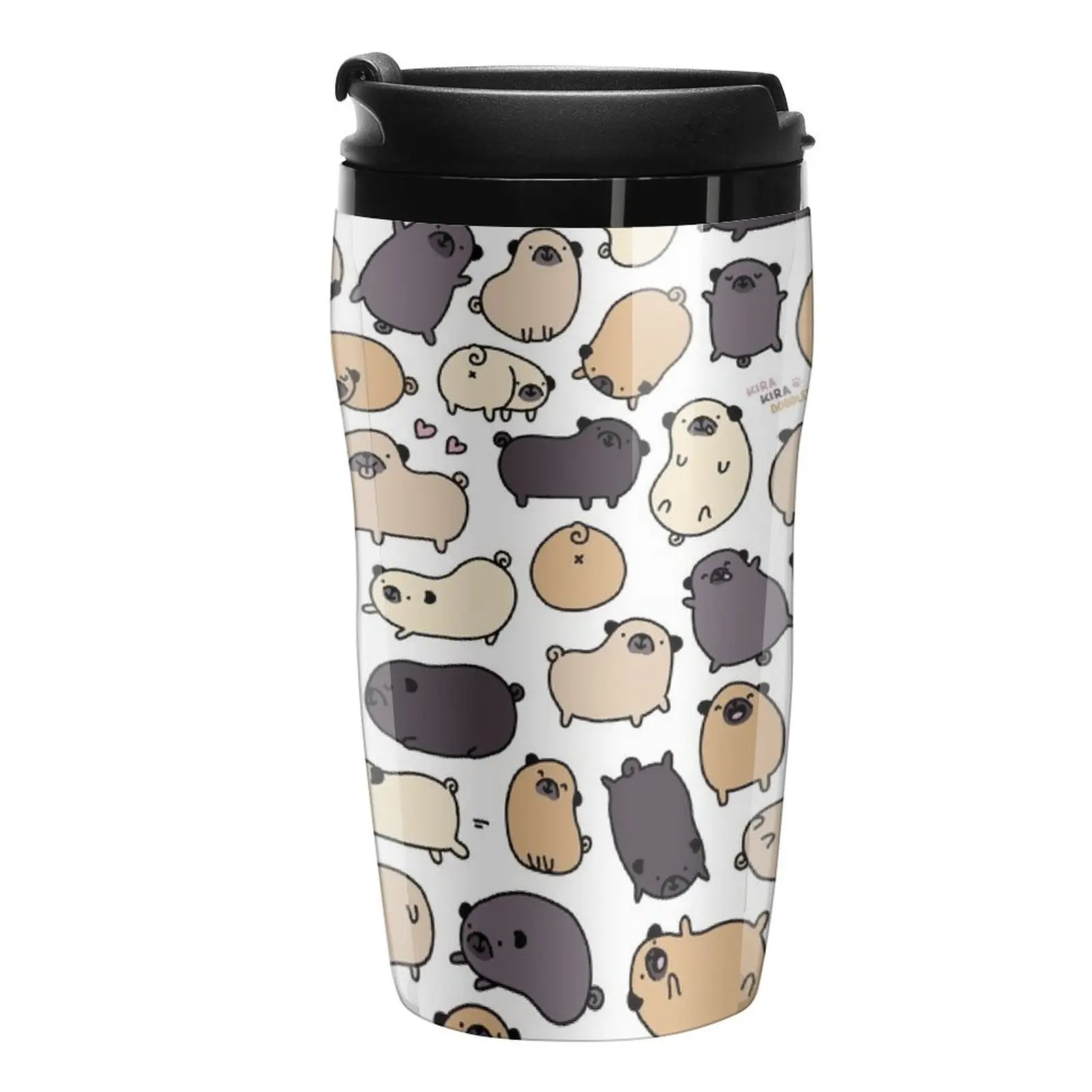 New Pug Life Doodle Travel Coffee Mug Vintage Cup Mug Coffee Cup Cup Set Set Thermal Glass For Coffee