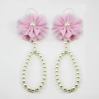 Baby Shoe Pearl Shoes For Kids Jewelry Flowers Foot Chain Infant Colorful Foot Sandals Toddler Accessories Photo Props 3
