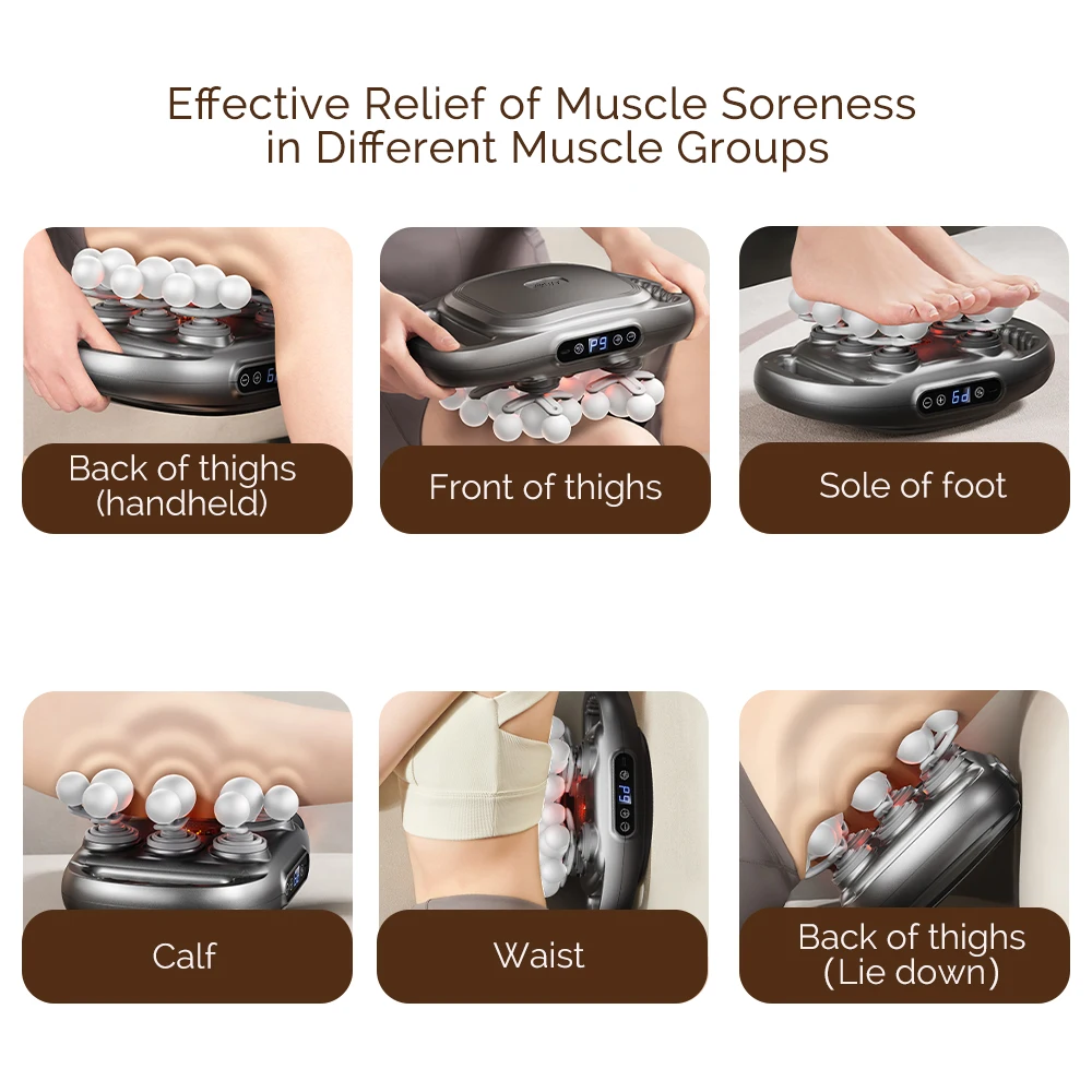 22-Head Fascia Gun Deep Tissue Massage Gun High-Frequency Vibration Back Waist Neck Shoulder Leg Calf Massager Muscle masajeador