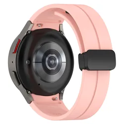 Magnetic Silicone Watch Band with Adjustable Strap - Watch 4 Classic 46mm (Pink)